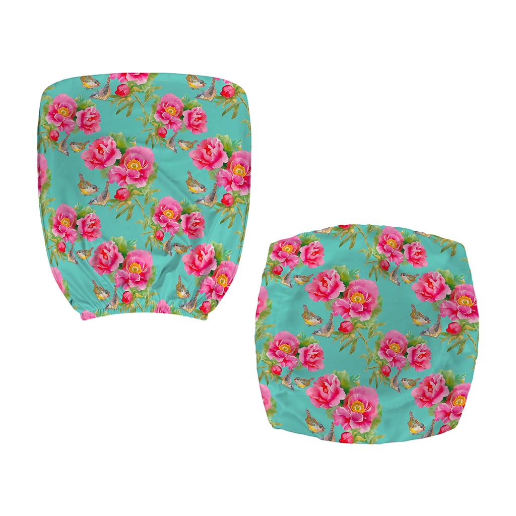 Bird Pink Floral Flower Pattern Print Office Chair Cover