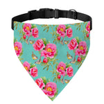 Bird Pink Floral Flower Pattern Print Over The Collar Dog Bandana