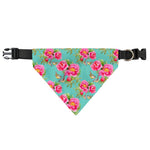 Bird Pink Floral Flower Pattern Print Over The Collar Dog Bandana