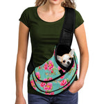 Bird Pink Floral Flower Pattern Print Pet Sling Carrier