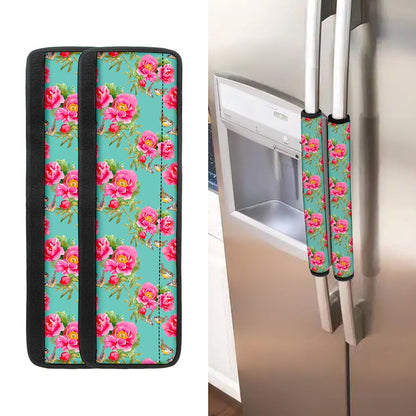 Bird Pink Floral Flower Pattern Print Refrigerator Handle Covers