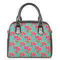 Bird Pink Floral Flower Pattern Print Shoulder Handbag