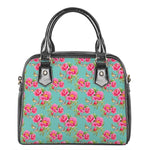 Bird Pink Floral Flower Pattern Print Shoulder Handbag