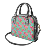 Bird Pink Floral Flower Pattern Print Shoulder Handbag