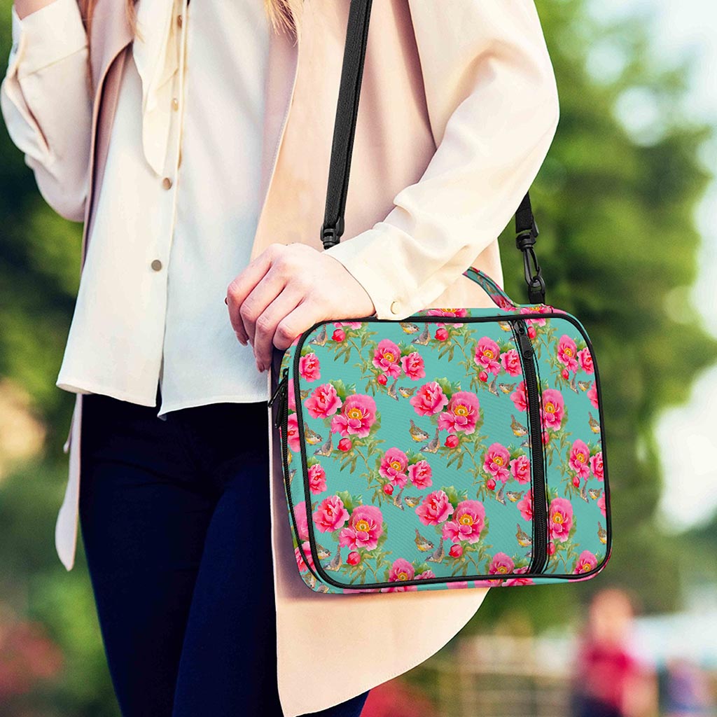 Bird Pink Floral Flower Pattern Print Shoulder Strap Bible Bag