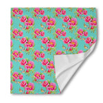 Bird Pink Floral Flower Pattern Print Silk Bandana
