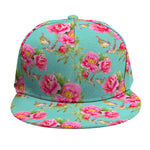 Bird Pink Floral Flower Pattern Print Snapback Cap
