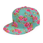 Bird Pink Floral Flower Pattern Print Snapback Cap