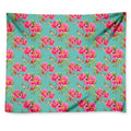 Bird Pink Floral Flower Pattern Print Tapestry