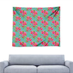 Bird Pink Floral Flower Pattern Print Tapestry