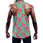 Bird Pink Floral Flower Pattern Print Training Tank Top