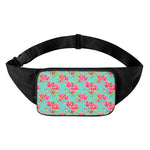Bird Pink Floral Flower Pattern Print Waist Bag