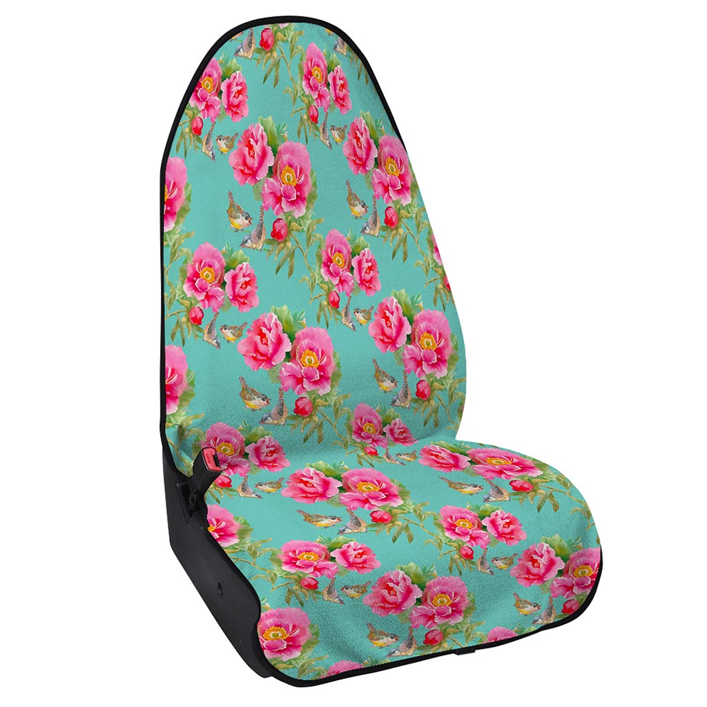 Bird Pink Floral Flower Pattern Print Waterproof Car Seat Cover