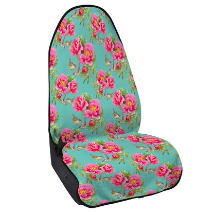 Bird Pink Floral Flower Pattern Print Waterproof Car Seat Cover
