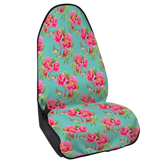 Bird Pink Floral Flower Pattern Print Waterproof Car Seat Cover