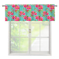 Bird Pink Floral Flower Pattern Print Window Valance