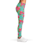 Bird Pink Floral Flower Pattern Print Women's Leggings