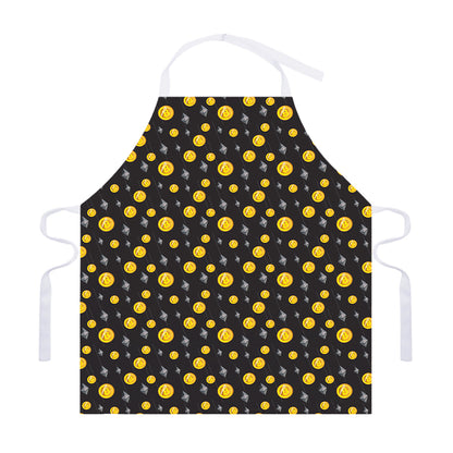 Bitcoin And Ethereum Pattern Print Adjustable Apron