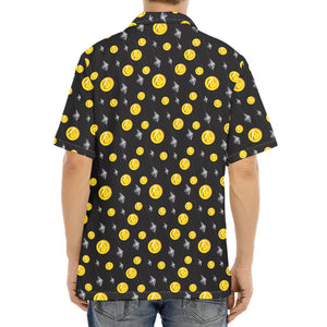 Bitcoin And Ethereum Pattern Print Aloha Shirt