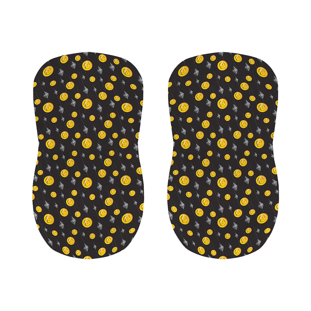 Bitcoin And Ethereum Pattern Print Bar Stool Covers