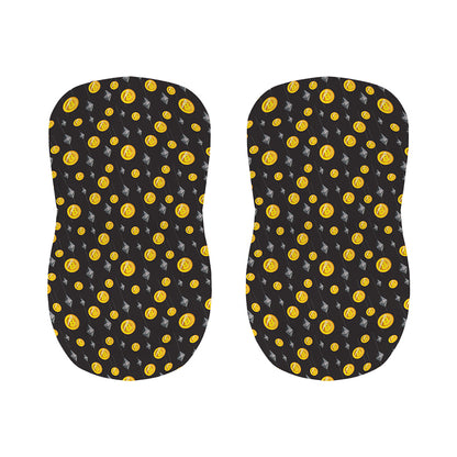 Bitcoin And Ethereum Pattern Print Bar Stool Covers