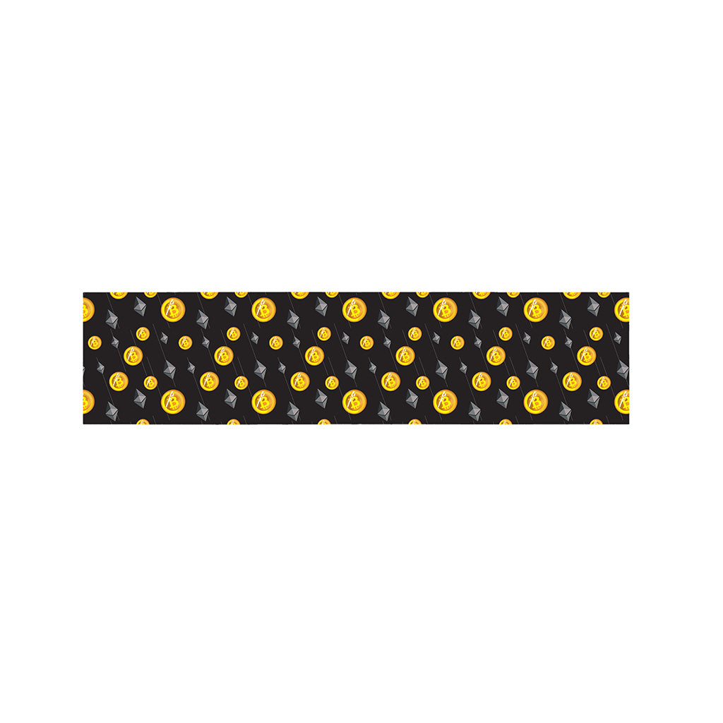 Bitcoin And Ethereum Pattern Print Bed Runner