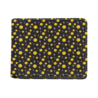 Bitcoin And Ethereum Pattern Print Bifold Wallet
