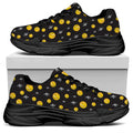 Bitcoin And Ethereum Pattern Print Black Chunky Shoes