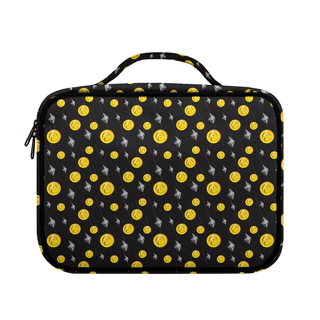Bitcoin And Ethereum Pattern Print Briefcase Bible Bag