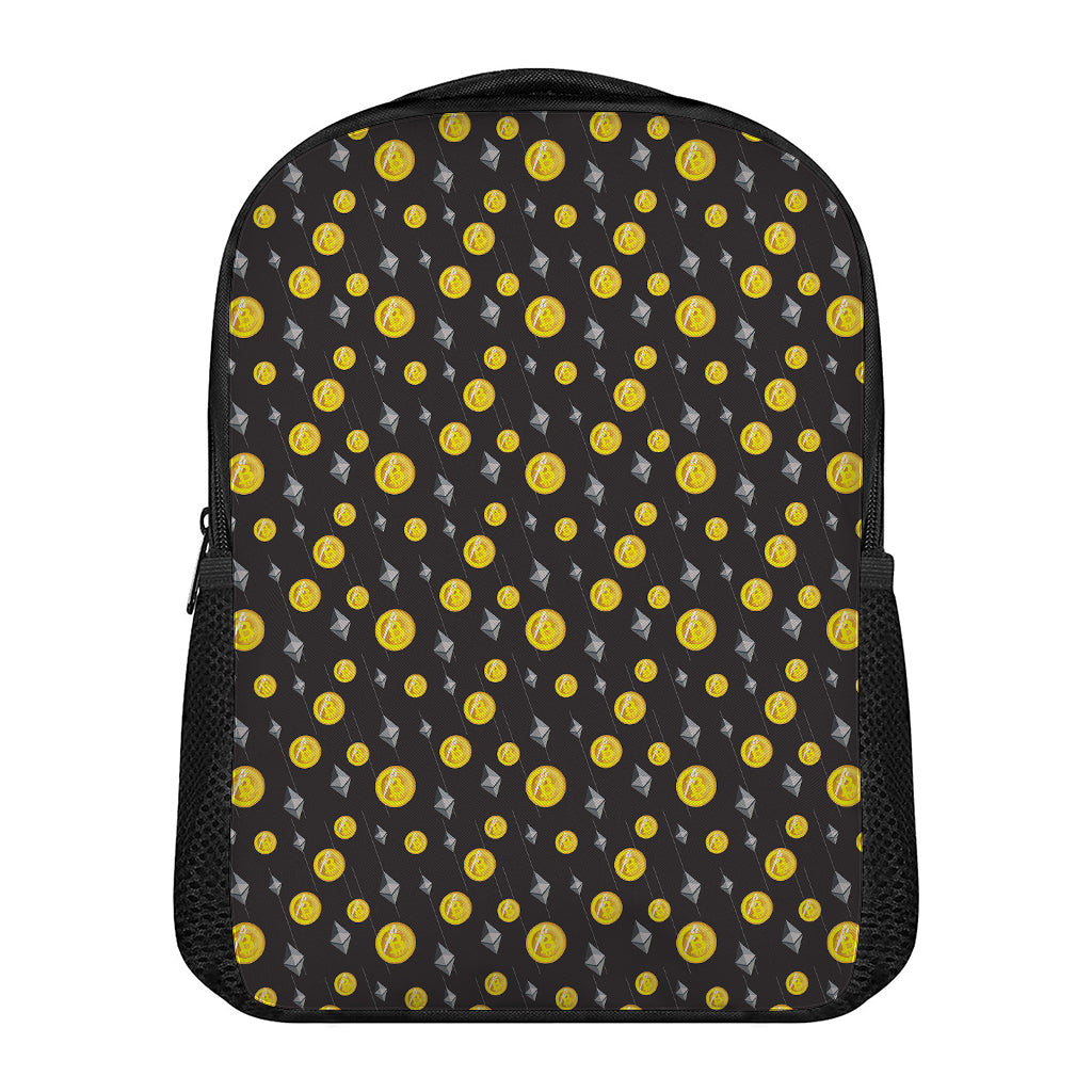 Bitcoin And Ethereum Pattern Print Casual Backpack