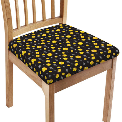 Bitcoin And Ethereum Pattern Print Chair Cushion Cover