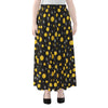 Bitcoin And Ethereum Pattern Print Chiffon Maxi Skirt