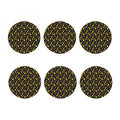 Bitcoin And Ethereum Pattern Print Coaster Set