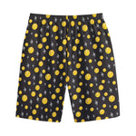 Bitcoin And Ethereum Pattern Print Cotton Shorts