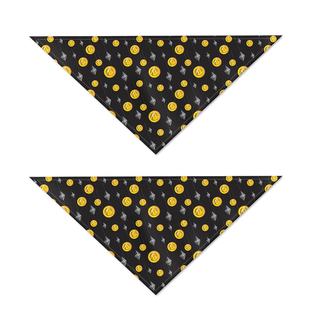 Bitcoin And Ethereum Pattern Print Dog Bandana