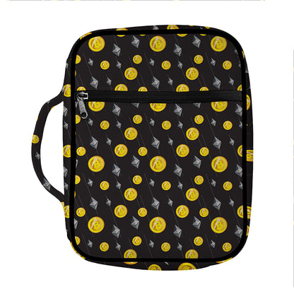 Bitcoin And Ethereum Pattern Print Front Pocket Bible Bag