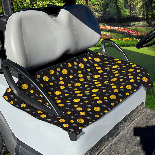 Bitcoin And Ethereum Pattern Print Golf Cart Seat Cover