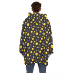 Bitcoin And Ethereum Pattern Print Hoodie Blanket