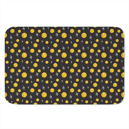 Bitcoin And Ethereum Pattern Print Indoor Door Mat