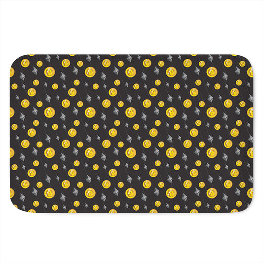 Bitcoin And Ethereum Pattern Print Indoor Door Mat