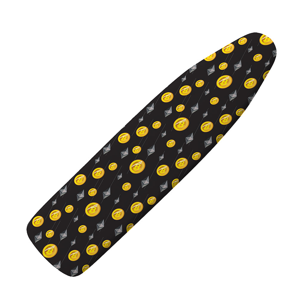 Bitcoin And Ethereum Pattern Print Ironing Board Cover