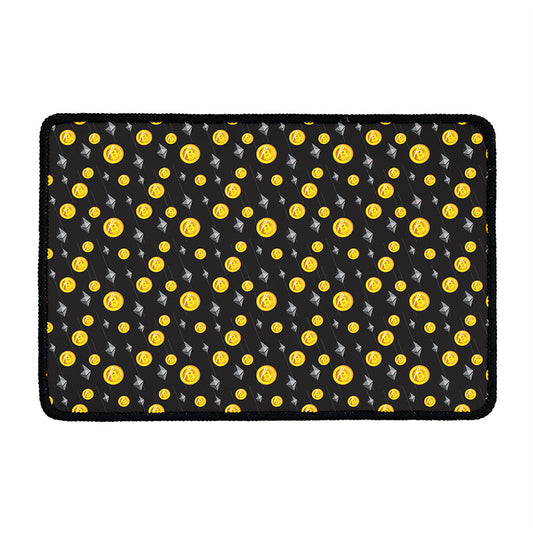 Bitcoin And Ethereum Pattern Print Kitchen Mat
