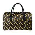 Bitcoin And Ethereum Pattern Print Leather Duffel Bag