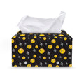 Bitcoin And Ethereum Pattern Print Leather Tissue Box Cover
