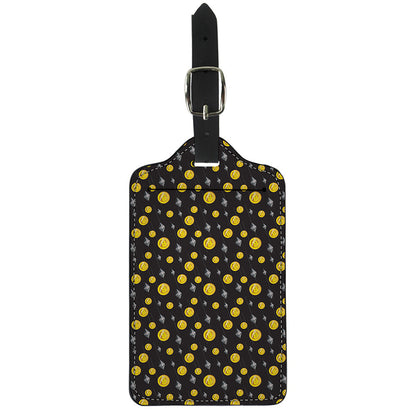 Bitcoin And Ethereum Pattern Print Luggage Tag
