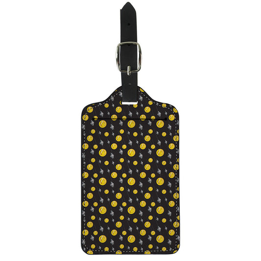 Bitcoin And Ethereum Pattern Print Luggage Tag