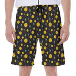 Bitcoin And Ethereum Pattern Print Men's Beach Shorts