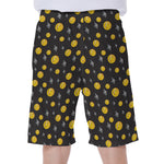 Bitcoin And Ethereum Pattern Print Men's Beach Shorts