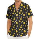 Bitcoin And Ethereum Pattern Print Men's Deep V-Neck Shirt