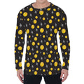 Bitcoin And Ethereum Pattern Print Men's Long Sleeve T-Shirt